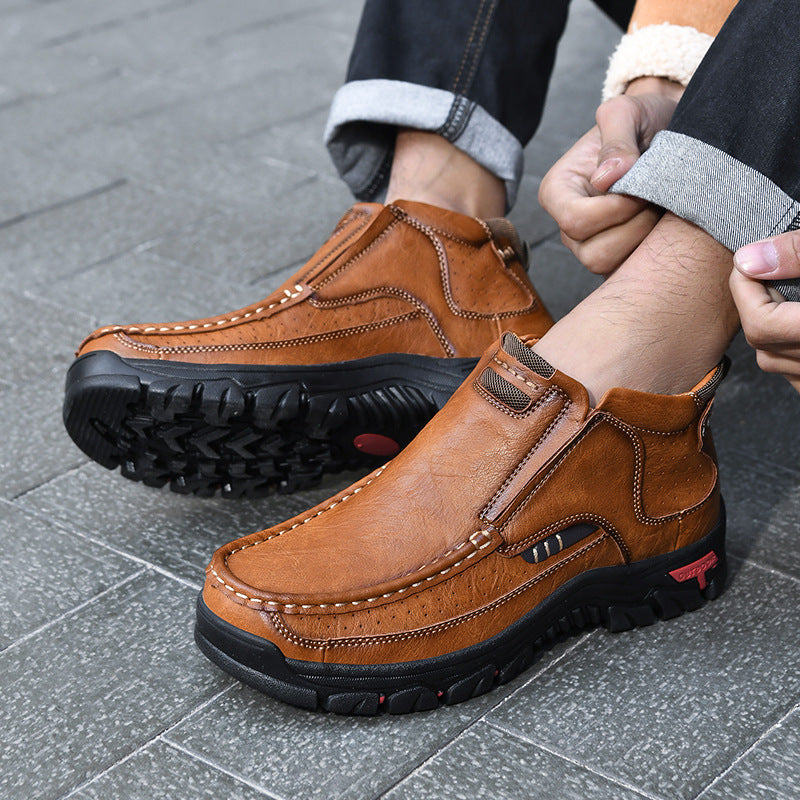 Men's Handcrafted Leather Waterproof Non-Slip Orthopaedic Ankle Boots