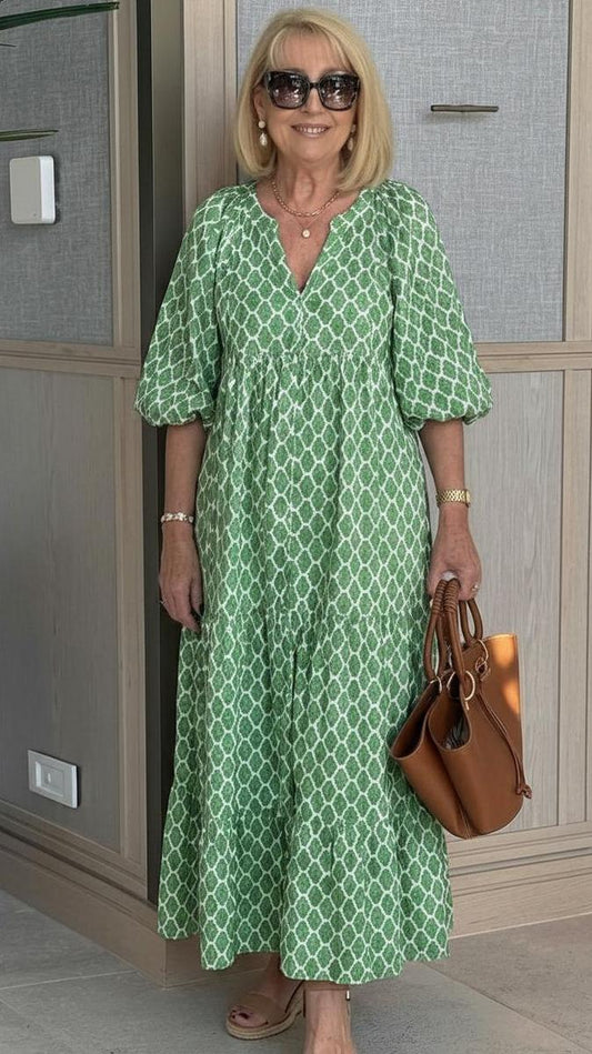 Bohemian Beauty Green Maxi Dress